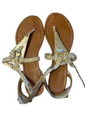 Gold Nine West sandals in size 7